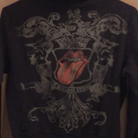 EUC Distressed Rolling Stones hoodie size XS - Picture 6 of 11